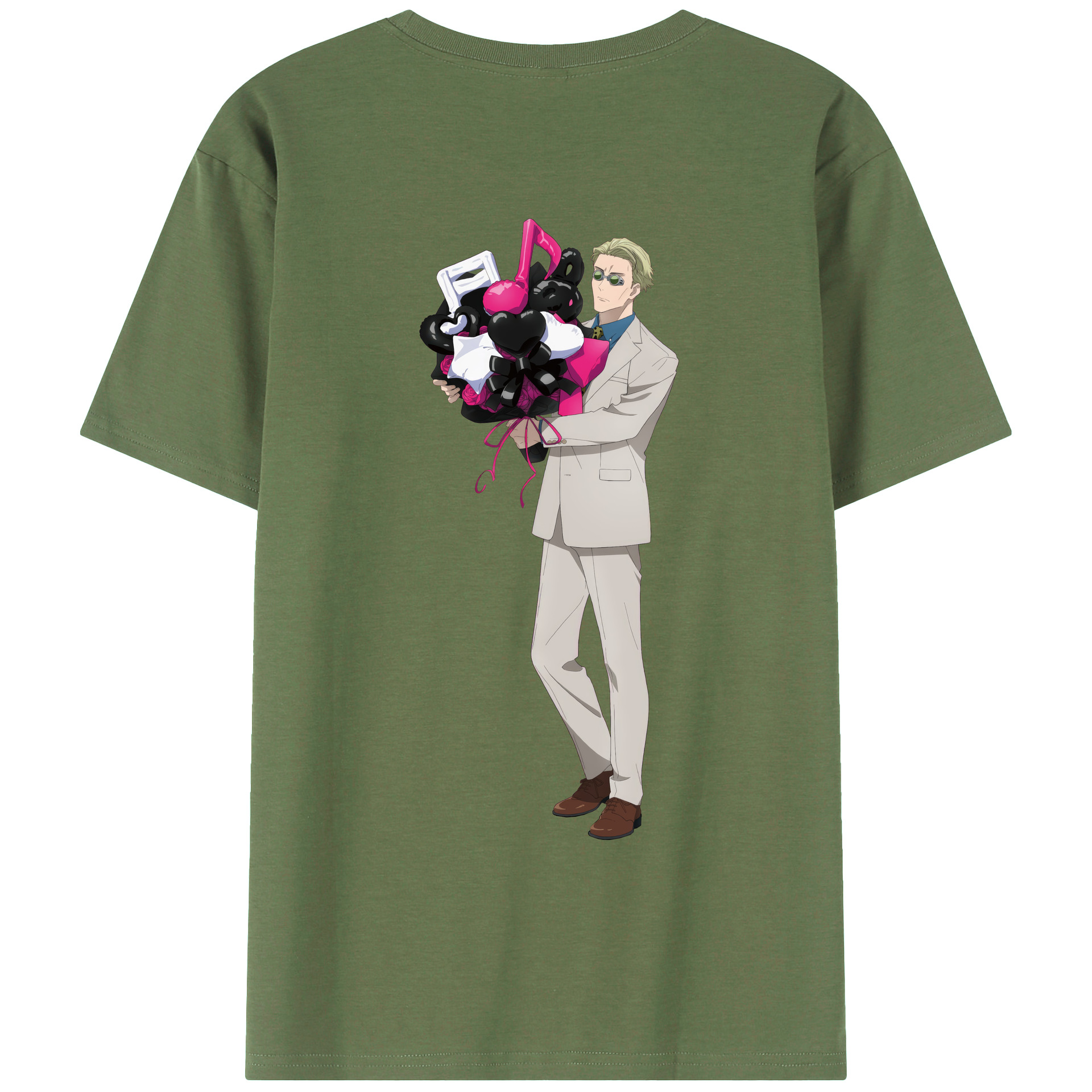 （画像用） 呪術廻戦 Jujutsu Kaisen 綿100％ メンズ半袖Tシャツ（バックプリント） 通気性